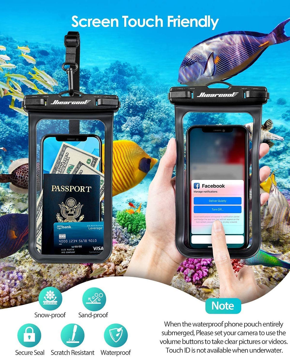 Thumbnail: Universal Waterproof Case,Waterproof Phone Pouch Compatible for iPhone 13 12 11