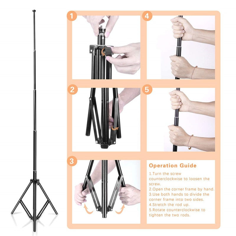 Thumbnail: 16 26cm USB LED Ring Light Photography Flash Lamp With 130cm Tripod Stand
