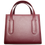 Thumbnail: Large Pebbled Calf Leather Tote Bordeaux