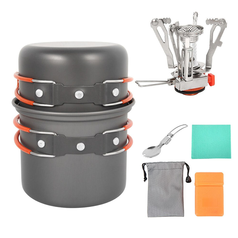 Thumbnail: Outdoor Camping Cookware Set Marching Utensils Tableware for 1-2 Person