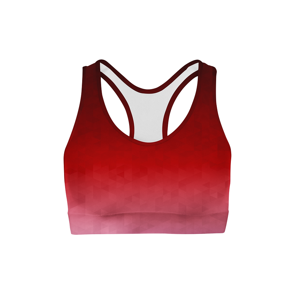 Thumbnail: Crimson Triangles Sports Bra