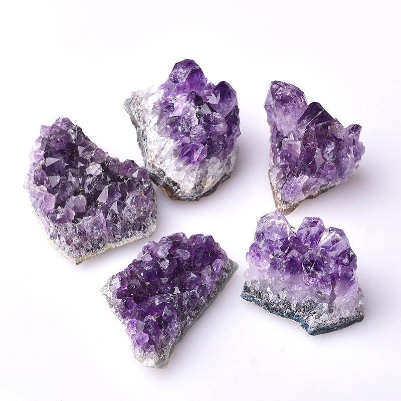 Thumbnail: 1pcs Natural Amethyst Crystal Cluster Quartz Raw Crystals Healing Stone