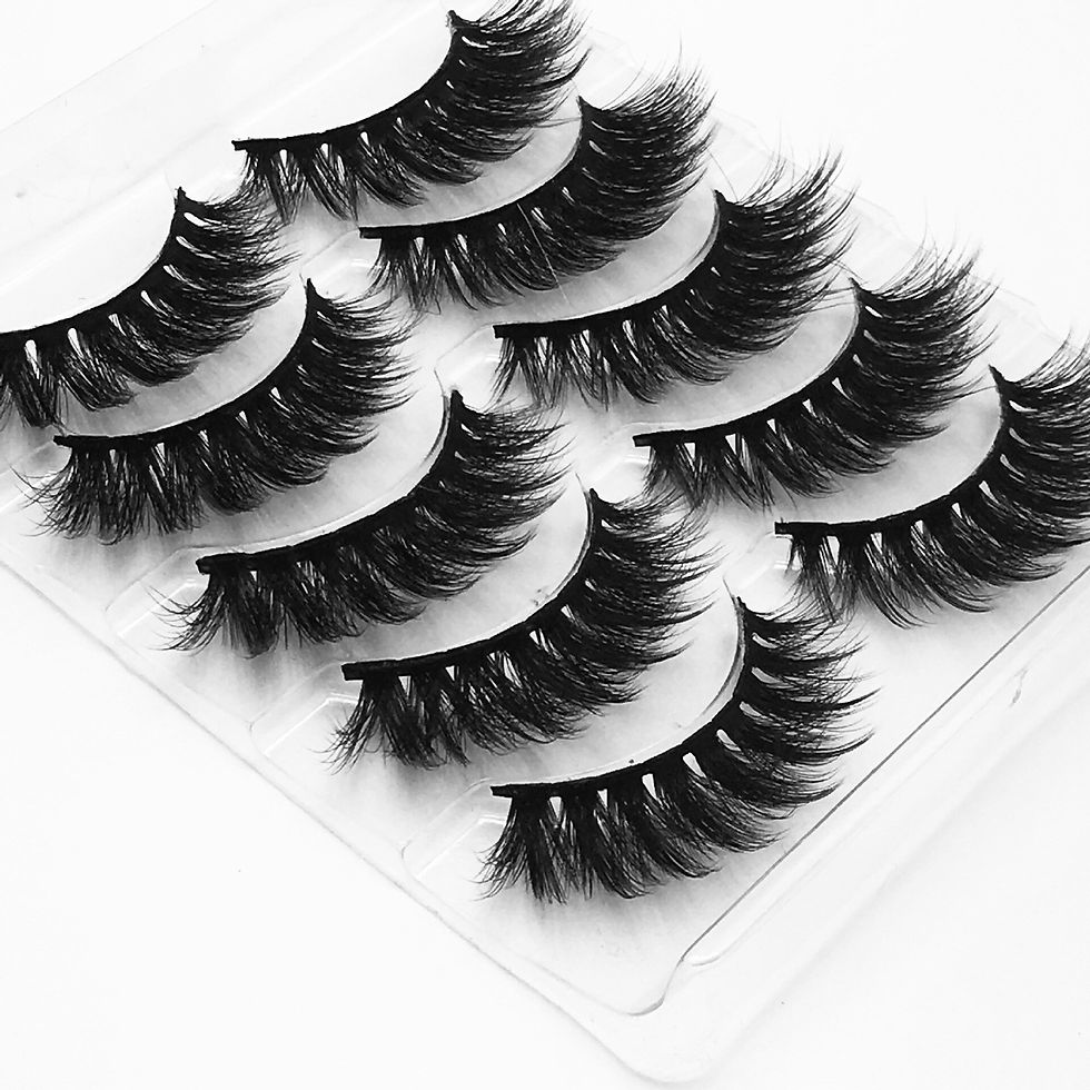 Thumbnail: Mink Eyelashes 5 Pairs 3D Mink Lashes Handmade Natural False Eyelashes Eyelash