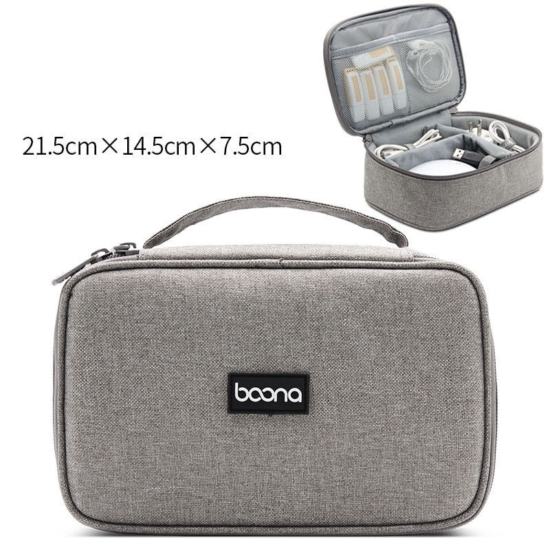 Thumbnail: Travel Cable Bag Portable Digital USB Gadget Organizer Charger Wires