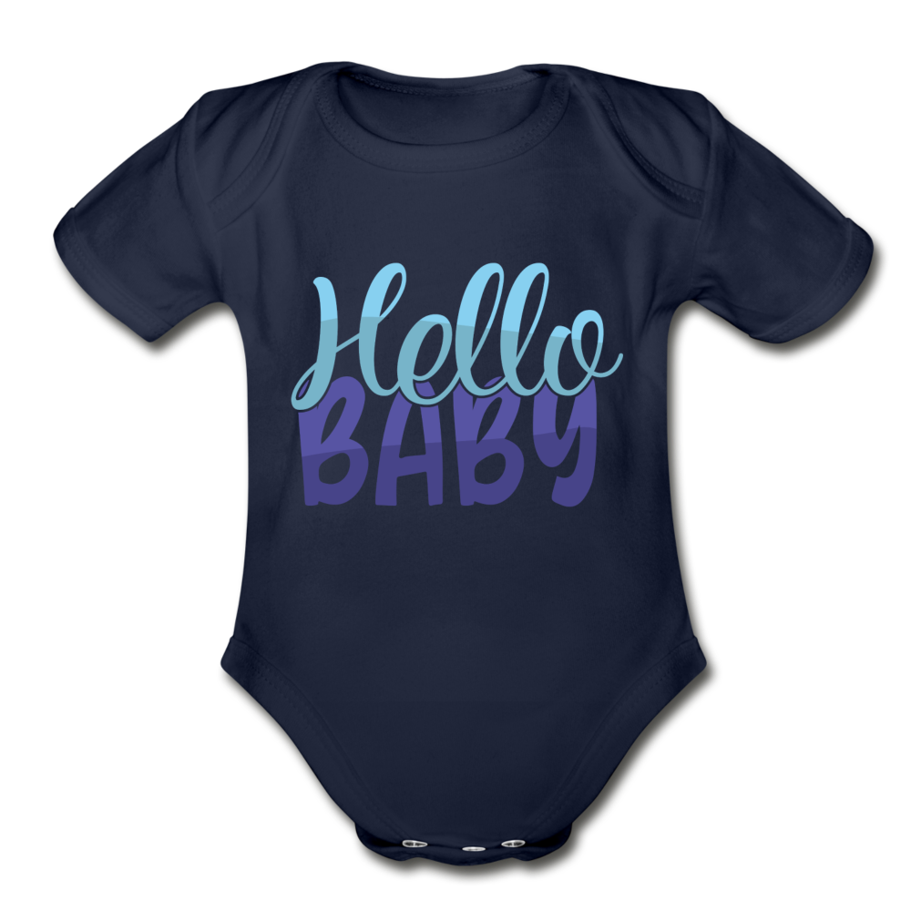 Hello Baby Short Sleeve Baby Bodysuit