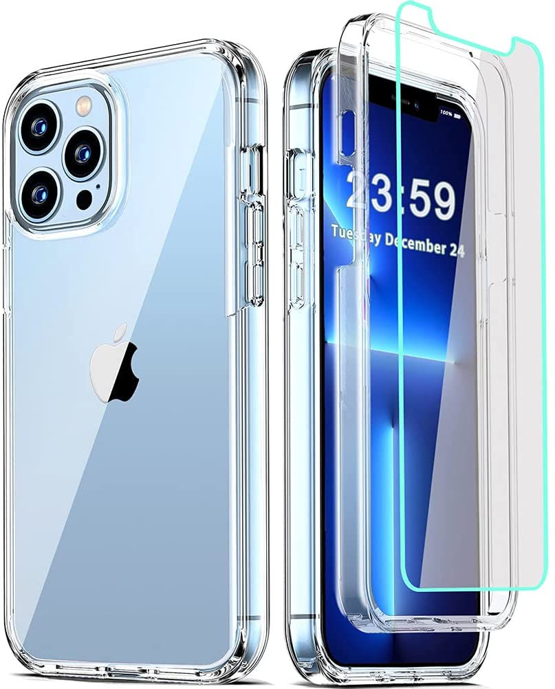 Thumbnail: Compatible for iPhone 13 Pro Case 6.1 Inch, with [2 x Tempered Glass Screen Pro