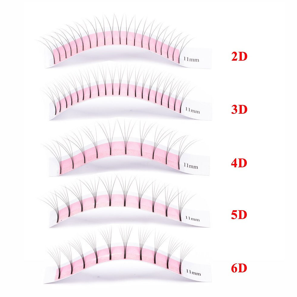 Thumbnail: 2d-6d Premade Volume Fans Long Stem False Lashes Korea Silk Individual Eyelash
