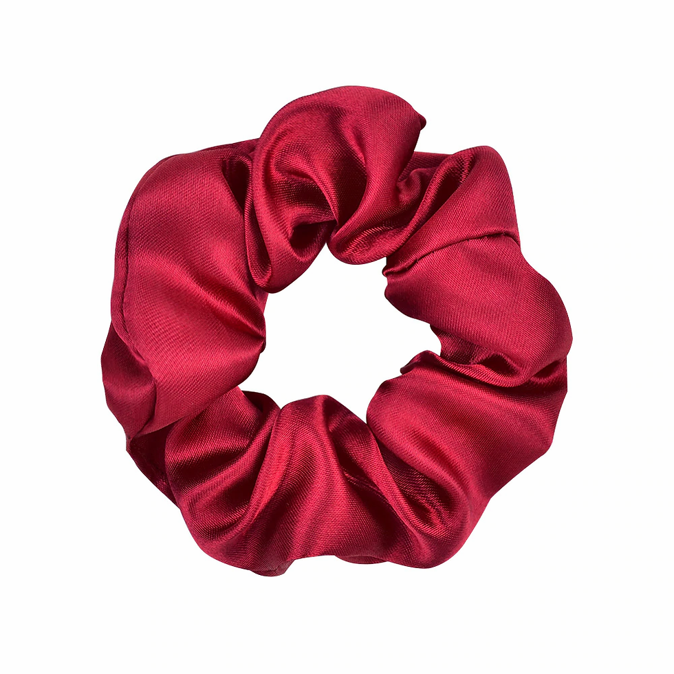 Thumbnail: 3.9 Inch Women Silk Scrunchie Elastic Handmade Multicolor