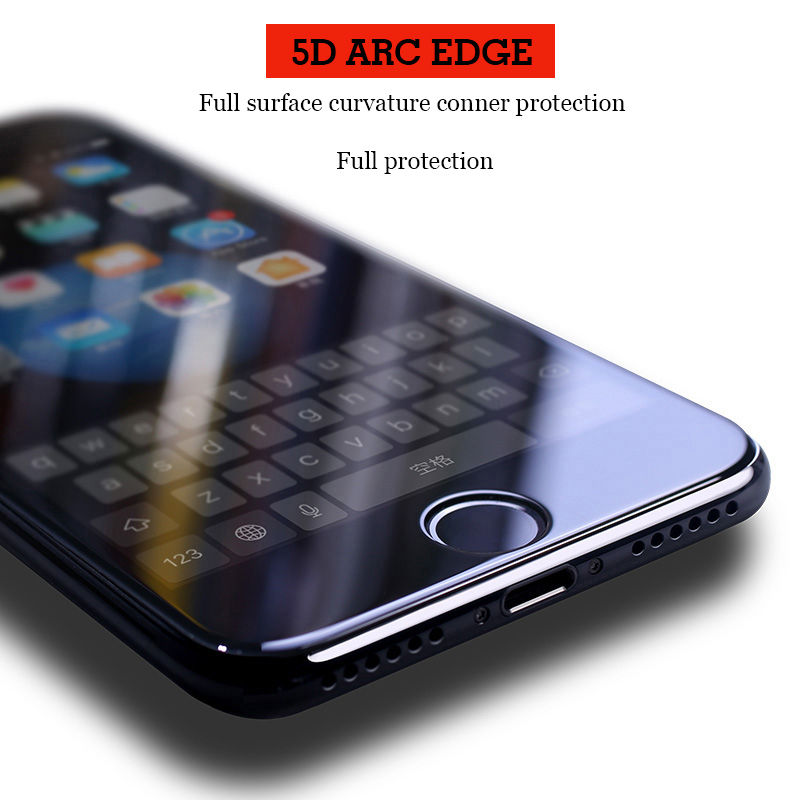 Thumbnail: 5D Protective Glass for iPhone 7 6 6s 8 Plus Tempered Glass for iPhone 11 Pro Xr