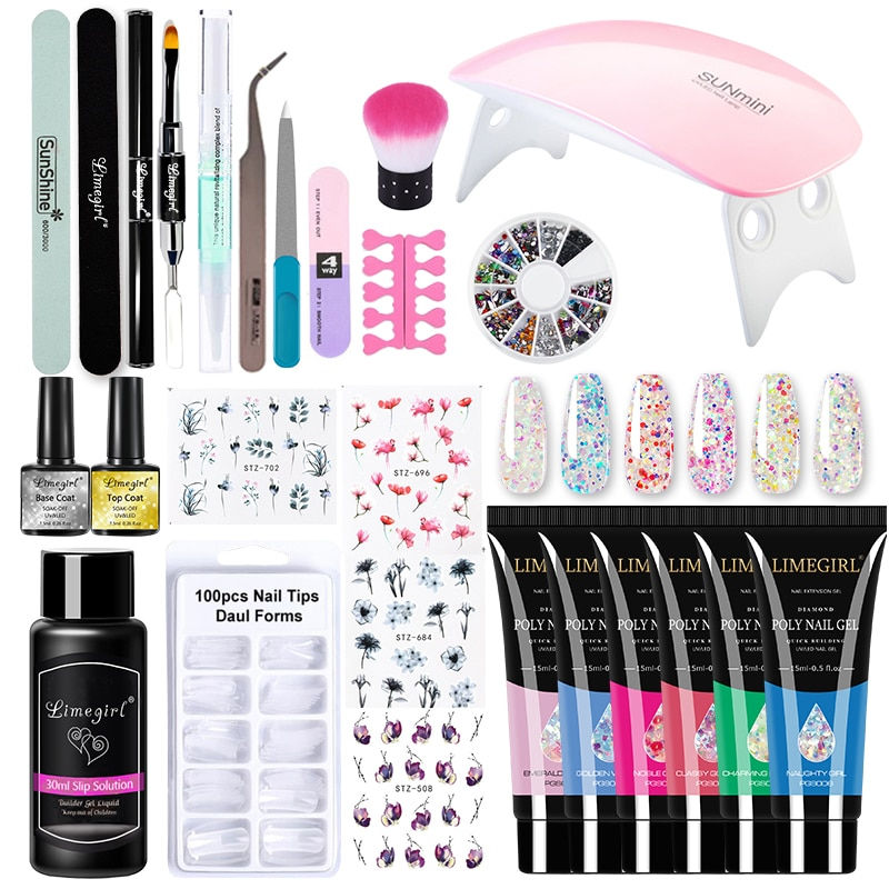 Thumbnail: Manicure Set Poly Nail Extension Gel Crystal Jelly Poly Nail Gel Kit