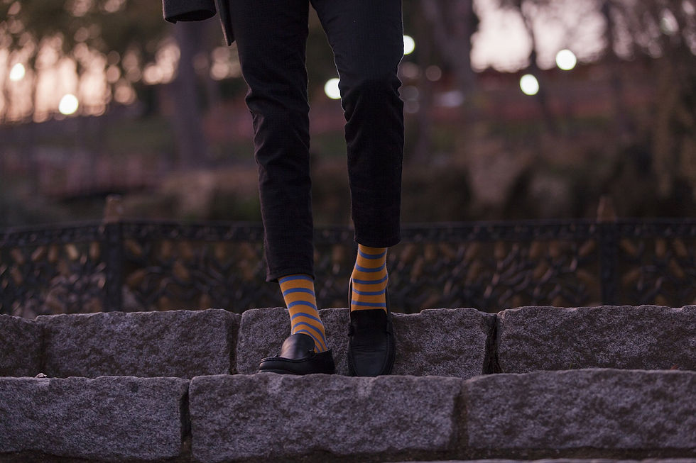 Thumbnail: Men's Blonde Stripe Socks