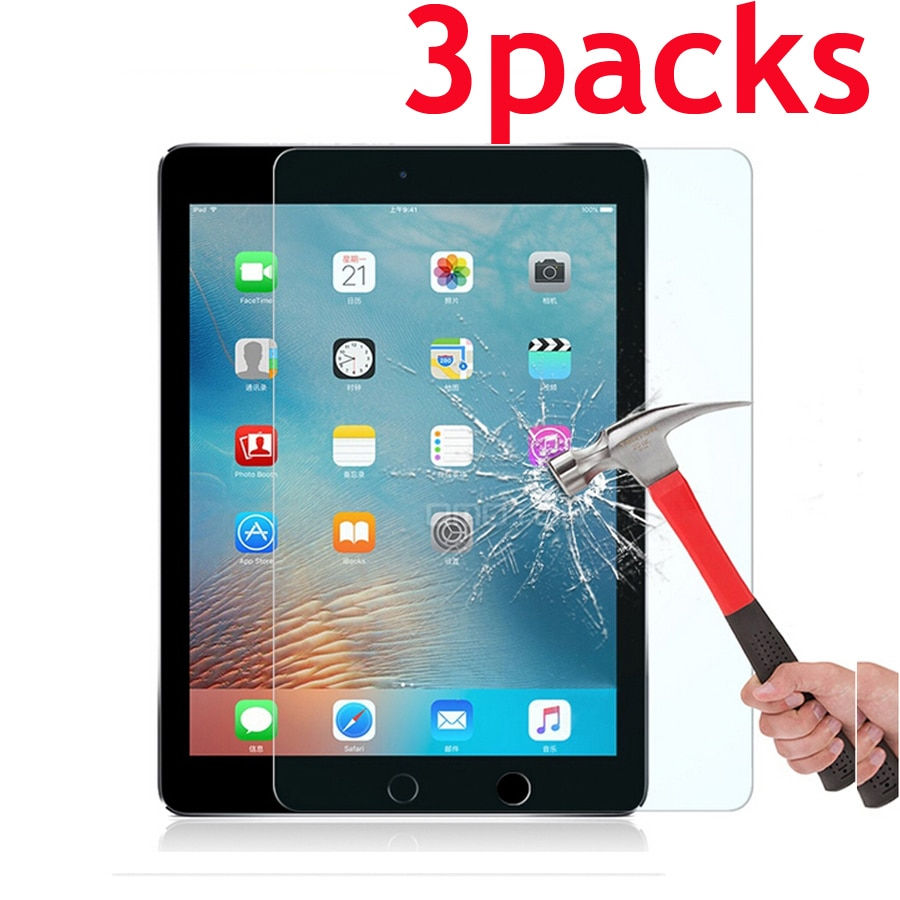 Thumbnail: 3packs Tempered Glass Screen Protector for Ipad 2 3 4 Air 12 Pro 7.9 9.7 10.2