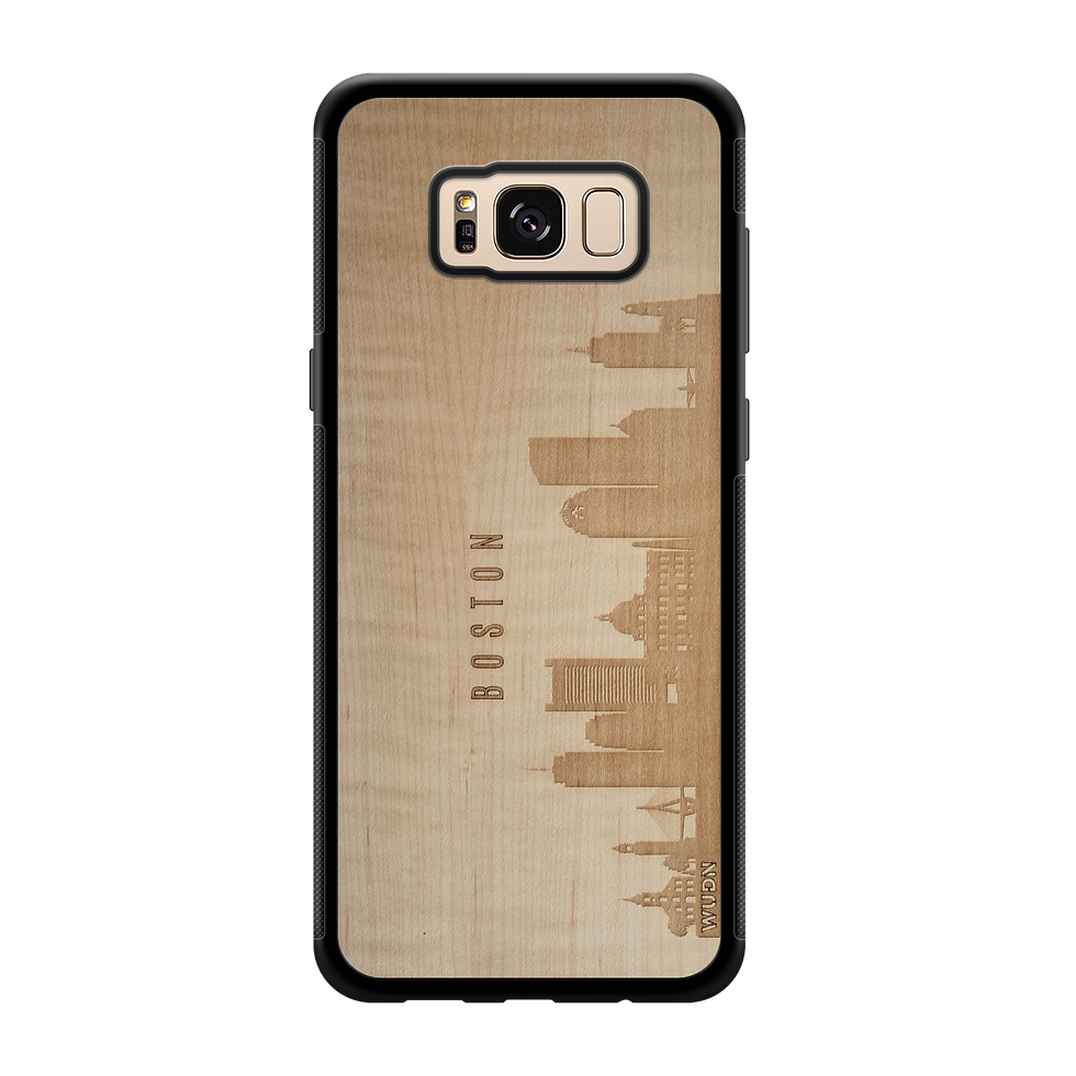 Thumbnail: CityScape Wooden Phone Case (Boston MA Skyline)