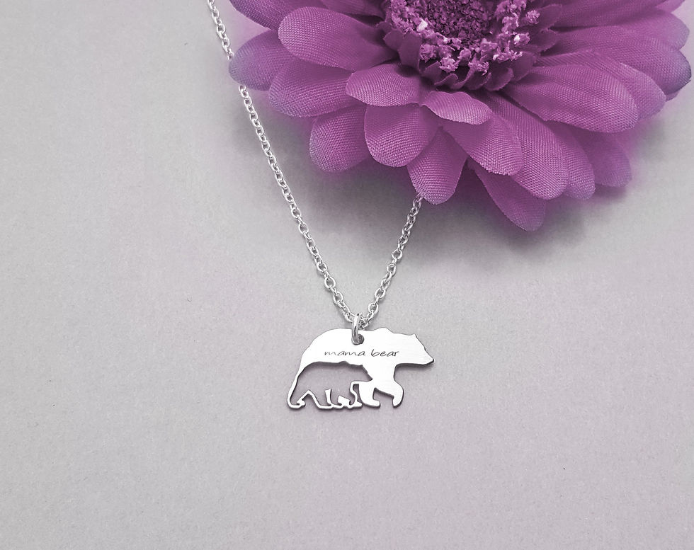 Thumbnail: Mama Bear and Cub Necklace