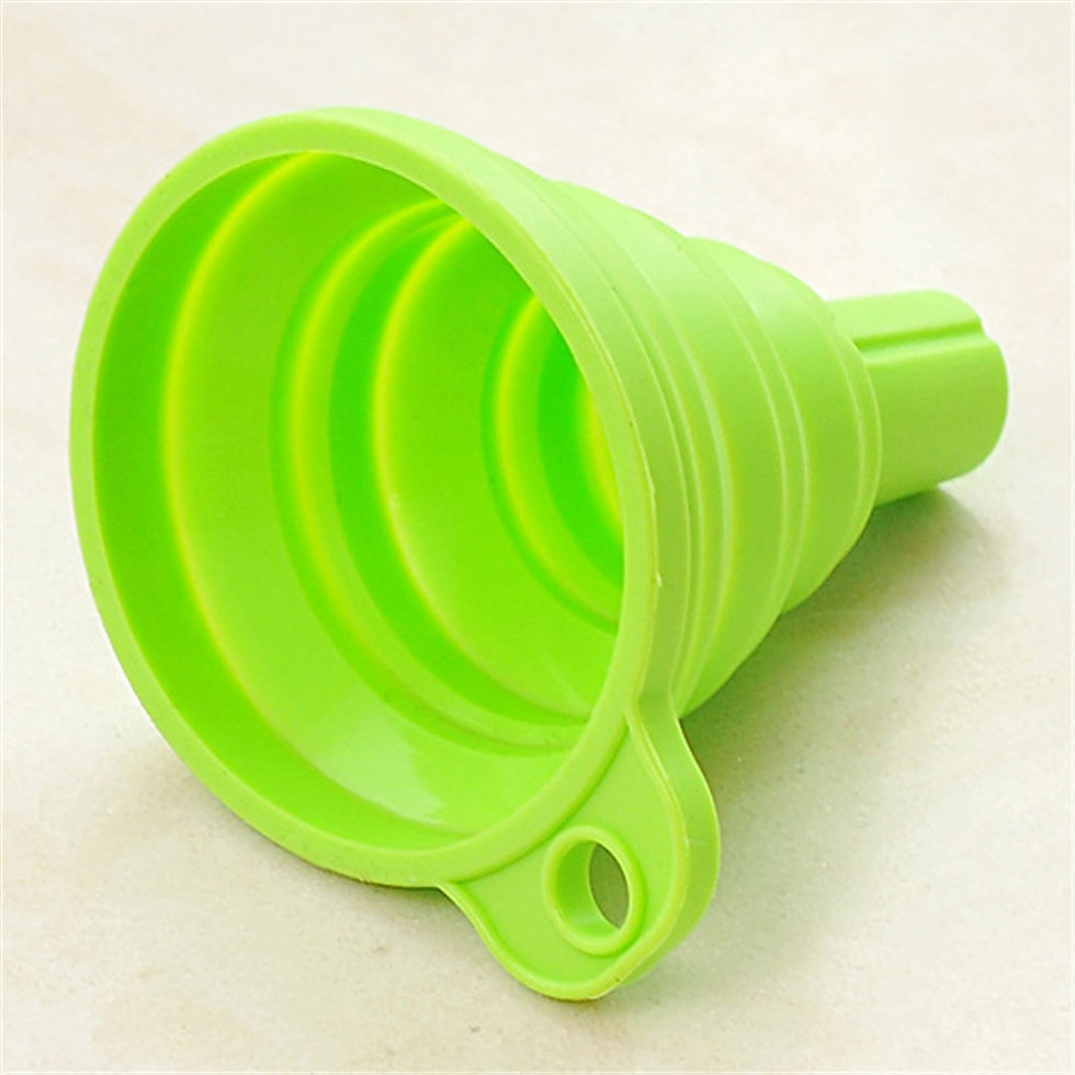 Thumbnail: 1pcs Mini Silicone Foldable Funnel Hopper Kitchen Cozinha Cooking Tools Cuisine