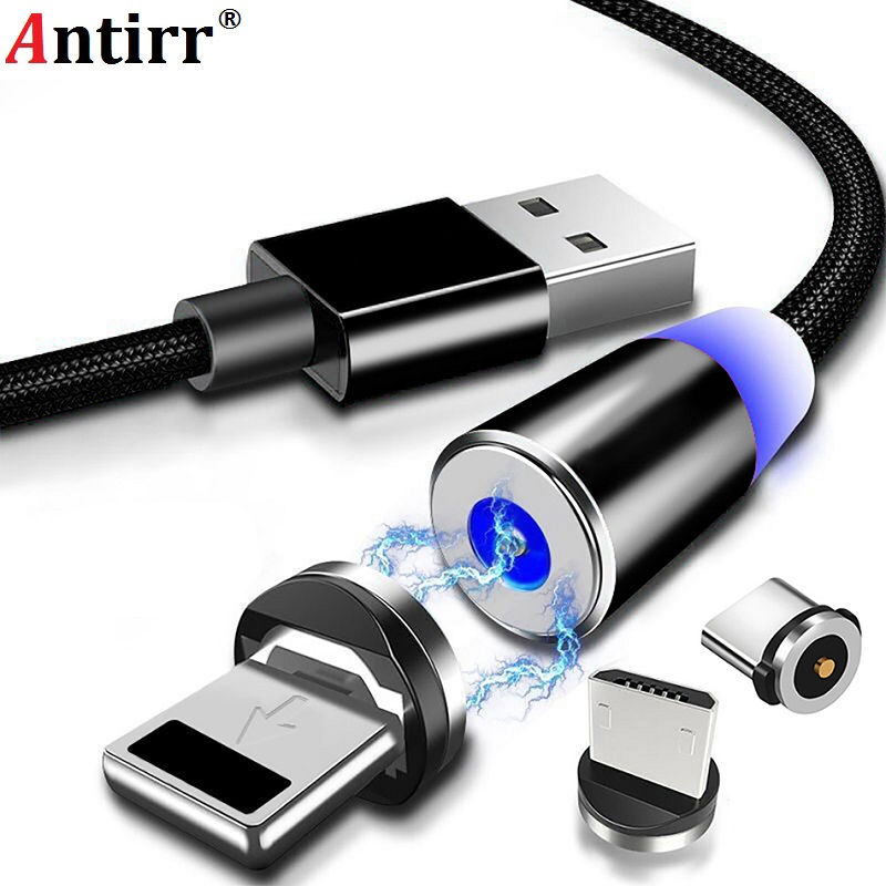 Thumbnail: Round Magnetic Cable Plug Type C Micro USB C 8 Pin Plugs Fast Charging Adapter