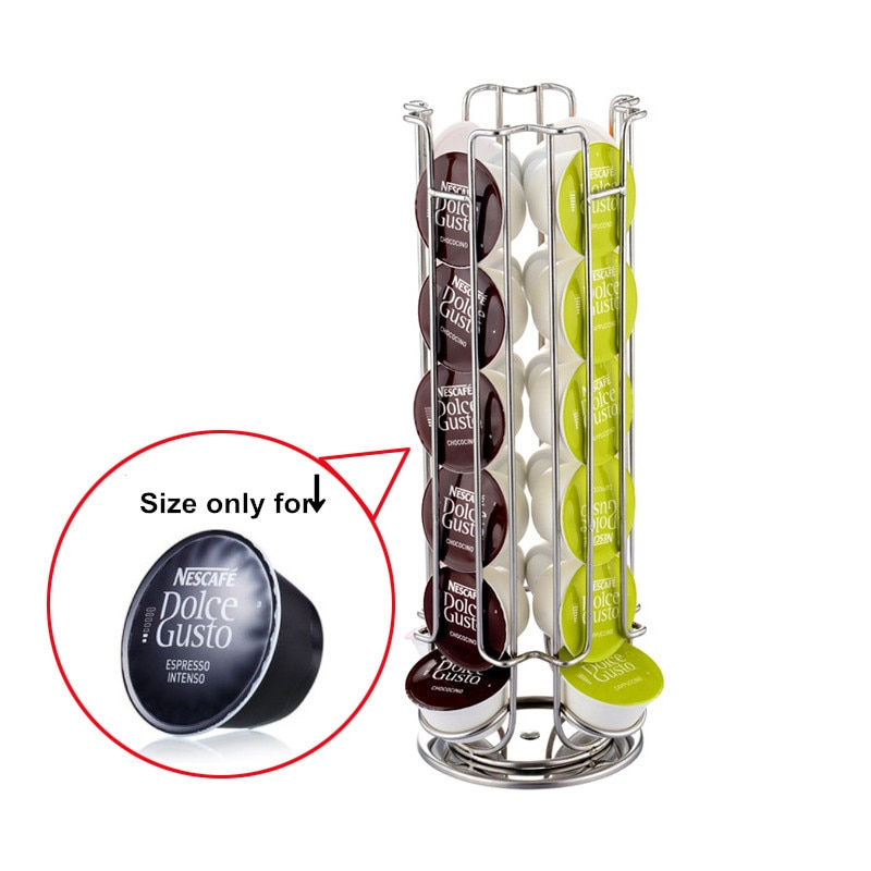 Thumbnail: New Metal Coffee Pods Holder Iron Chrome Plating Stand Coffee Capsule Storage
