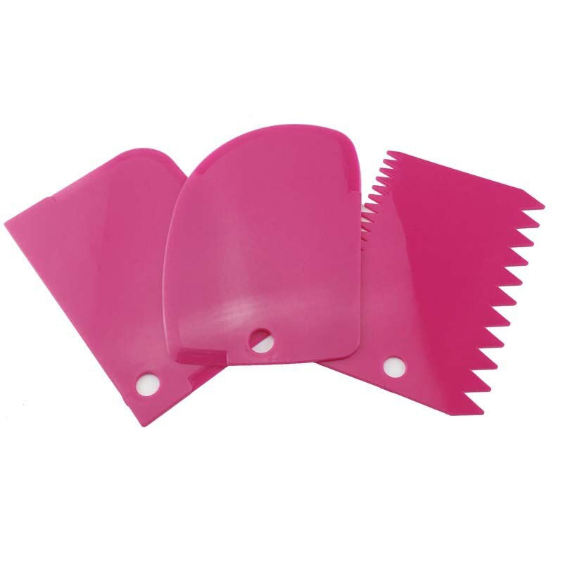 Thumbnail: 3Pcs Plastic Baking Cake Scraper Dough Vegetable Cutter Kitchenware