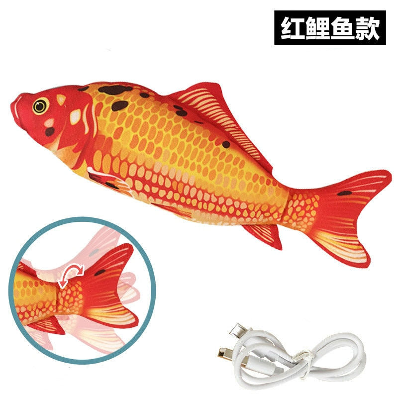 Thumbnail: 28CM Electronic Pet Cat Toy Electric USB Charging Simulation Fish Toys