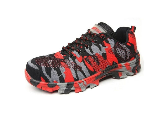 Thumbnail: Construction Men's Outdoor Plus Size Steel Toe Cap Work Boots Shoes Camouflage
