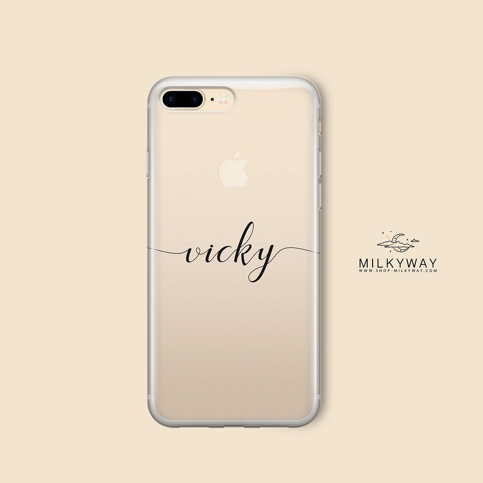 Thumbnail: Custom Name iPhone & Samsung Clear Phone Case Cover