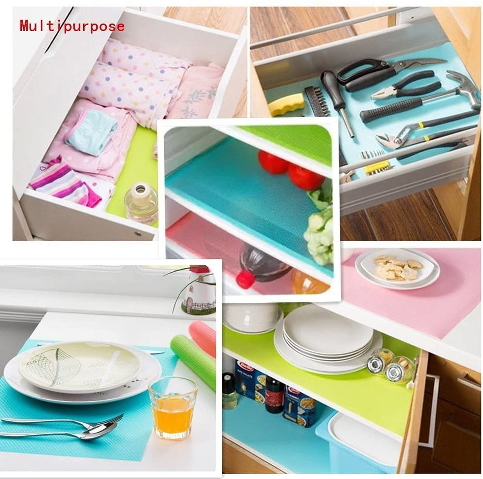 Thumbnail: 9 Pack Refrigerator Mats,Washable Fridge Mats Liners Waterproof Fridge Pads Mat