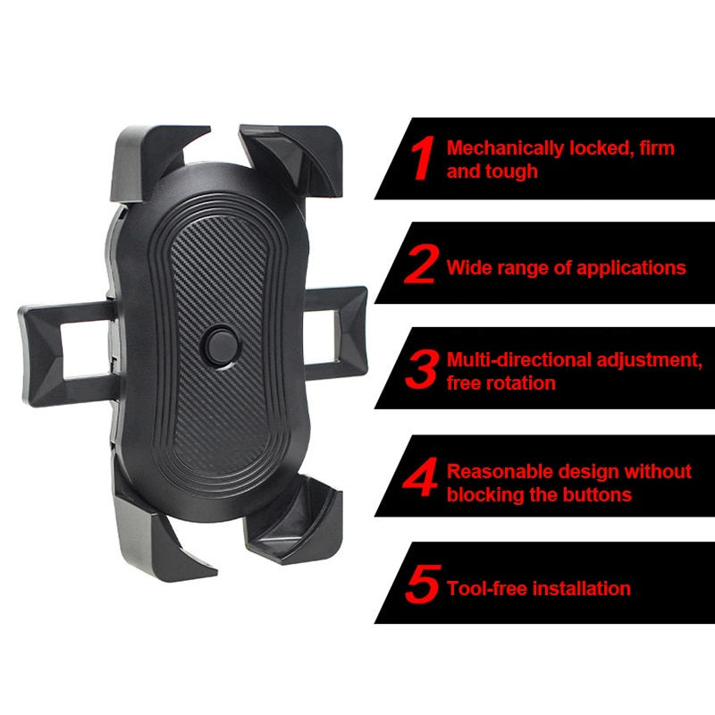 Thumbnail: Phone Holder Mechanical Locking Motorcycle Navigation Self-Locking Universal