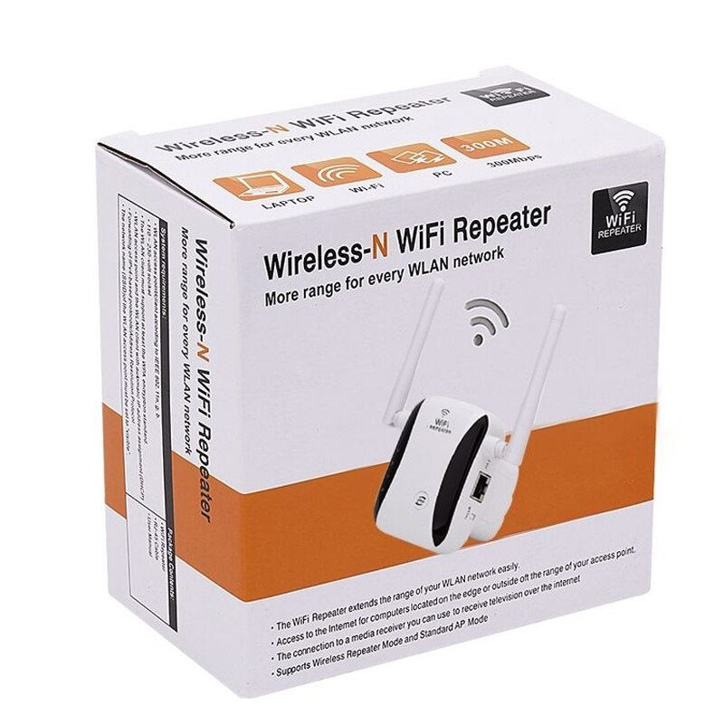 Thumbnail: WiFi Repeater 300Mbps Range Extender Booster EU/US/UK/AU Plug+2x Antennas