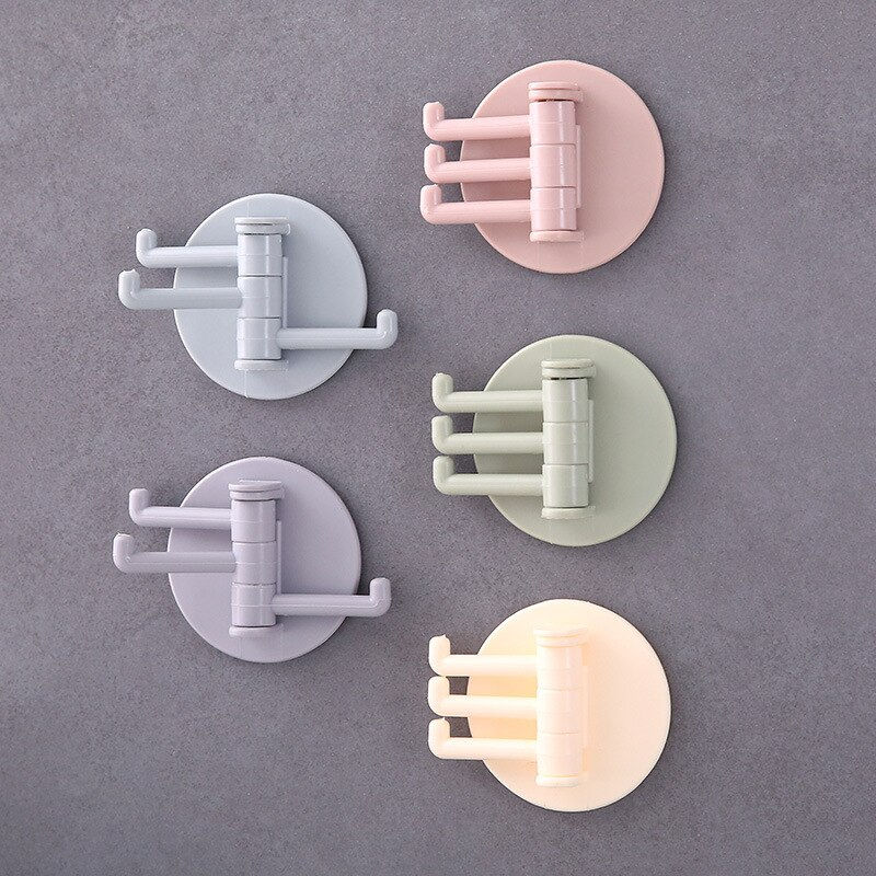Indexkép: The New Seamless Paste 3 Branch Rotating Hook Hook Rack Kitchen Kitchen