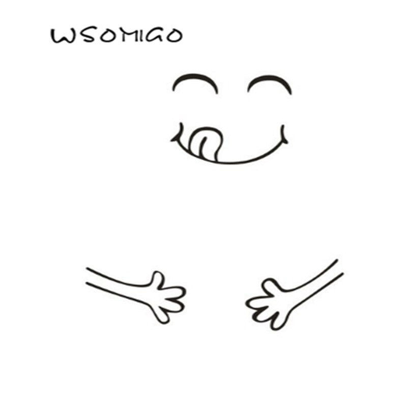 Thumbnail: 1sheet  Kitchen Accessories Creative Kitchen Cartoon Fridge Sticker Smiley