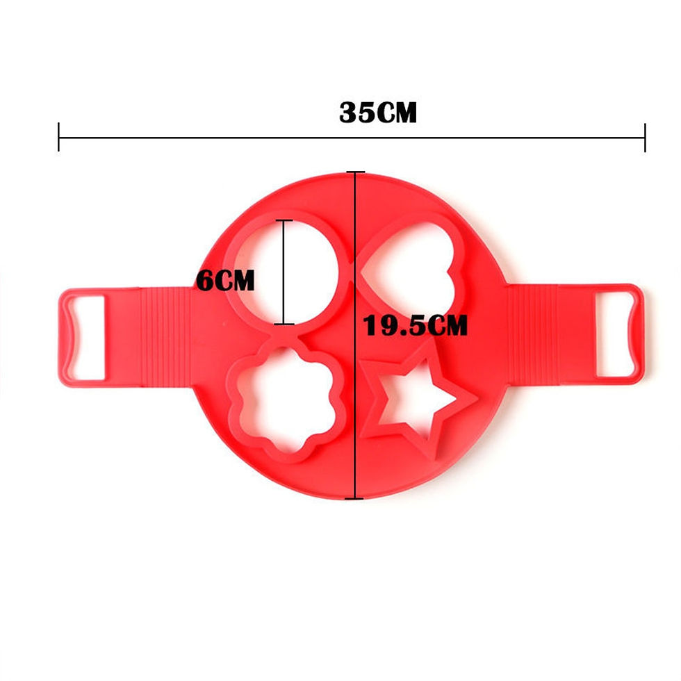 Thumbnail: Pancake Maker Multiple Shapes 4 Holes Nonstick Silicone Baking Mold Ring Fried