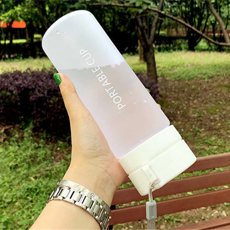 Thumbnail: 600/800ml BPA Free Leak Proof Water Bottle Portable