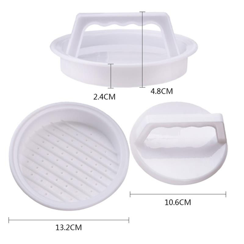 Thumbnail: Round Shape Hamburger Press Food-Grade Plastic Hamburger Meat Beef Grill Burger