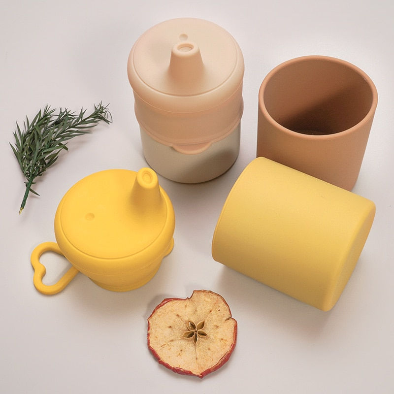 Thumbnail: Children's Products Baby Feeding Cups Infant Learning Drinkware Silicone Cups