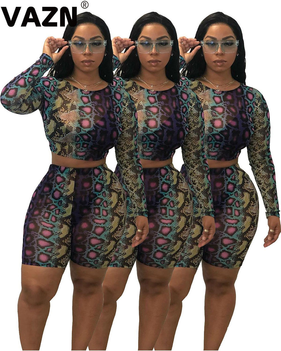 Thumbnail: Plus Size Vintage Novelty Upsurge Serpentine Full Sleeve  2 Piece Set