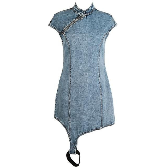 Thumbnail: Ruqa Irregular Denim Dress