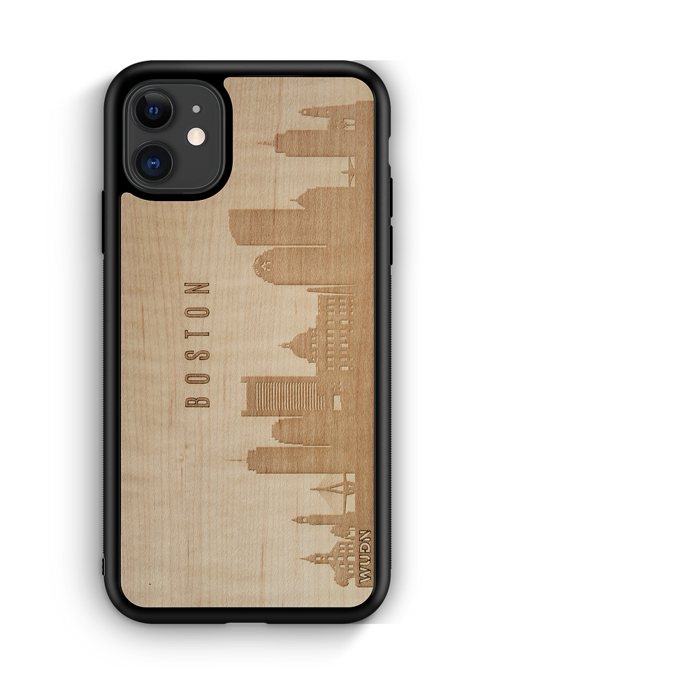 Thumbnail: CityScape Wooden Phone Case (Boston MA Skyline)