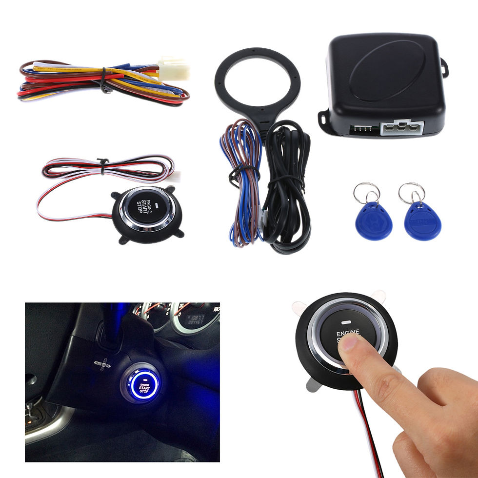 Thumbnail: Auto Car Alarm Engine Starline Push Button Start Stop RFID Lock Ignition Switch