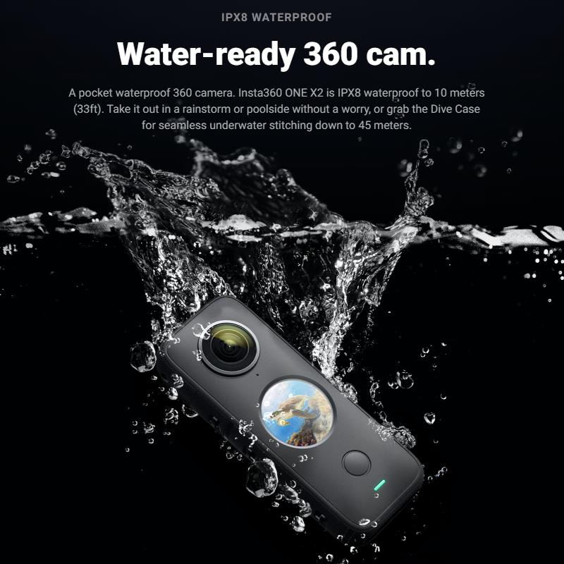 Thumbnail: Insta360 One X2 360 Action Camera 5.7K VR Video 10M Waterproof Insta 360 One X2