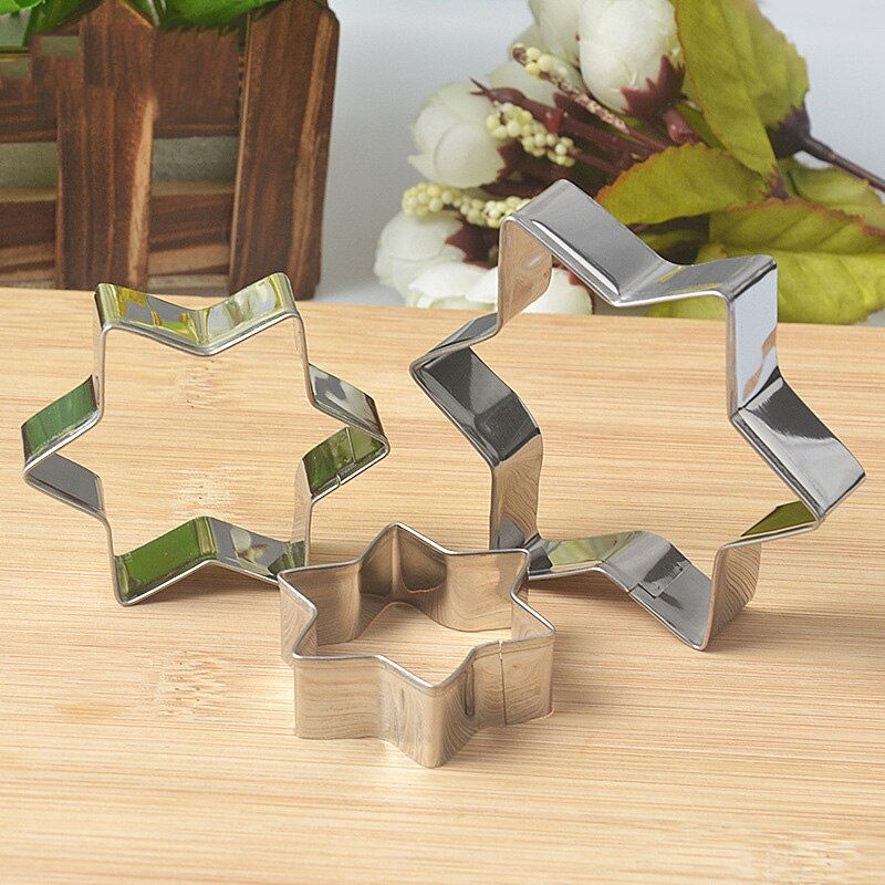 Miniatura: 3Pcs/Set Star Heart Flower Cookie Cutter Egg Baking Biscuit Mould