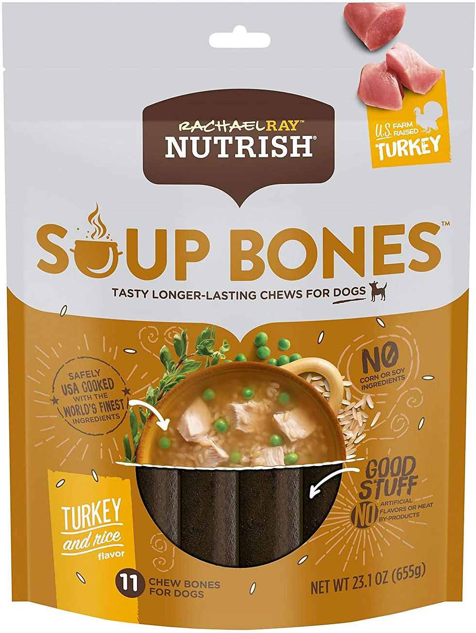 Thumbnail: Rachael Ray Nutrish Soup Bones Longer Lasting Dog Treat Chews