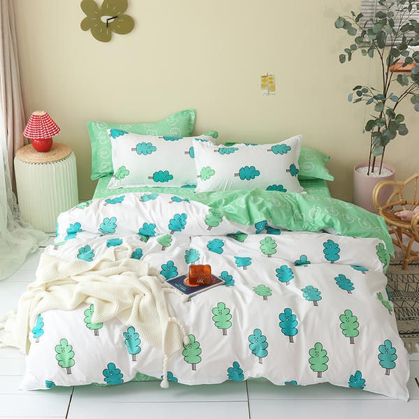 Thumbnail: Solstice Home Textile Girls Teen Bedding Set Purple Pink Solid Simple