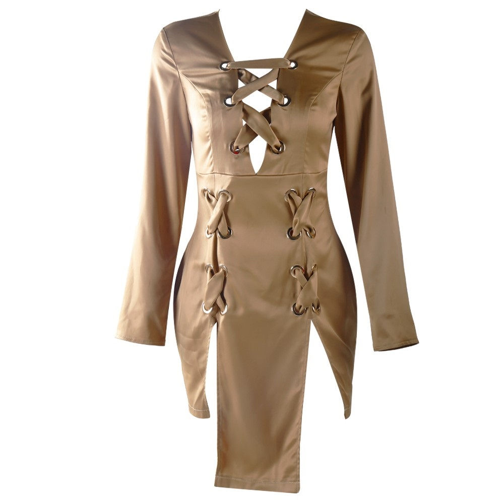 Beige Eyelet Party Dress