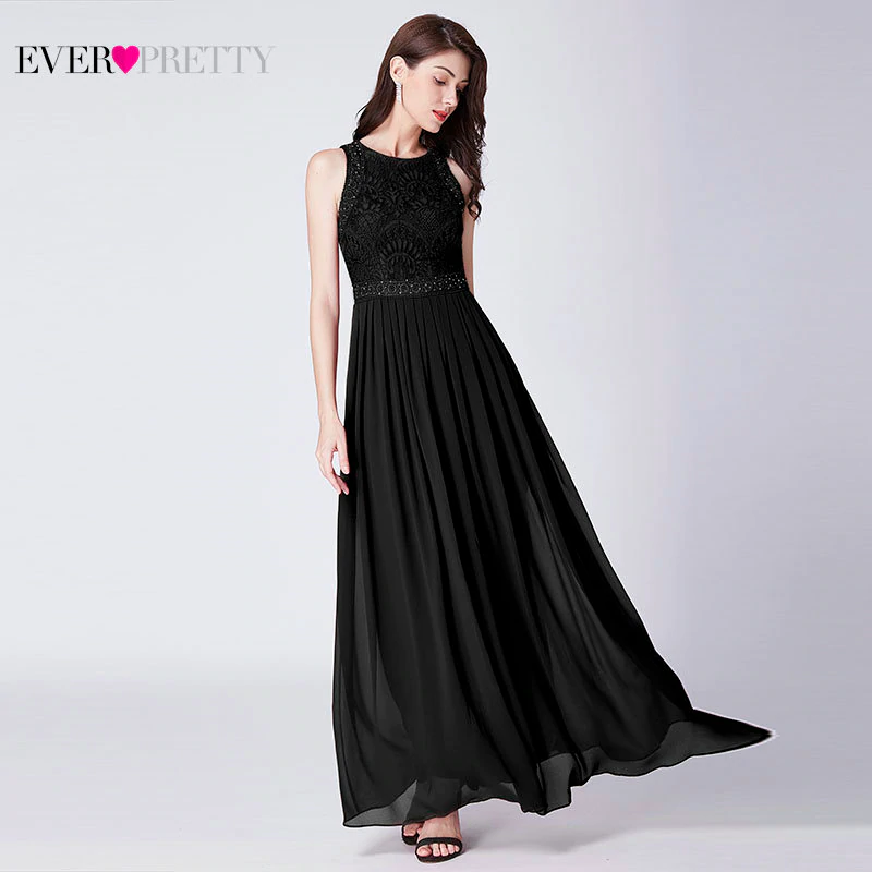 Thumbnail: Long Evening  Ever Pretty Elegant Beading a Line Pleated Chiffon Lace Formal