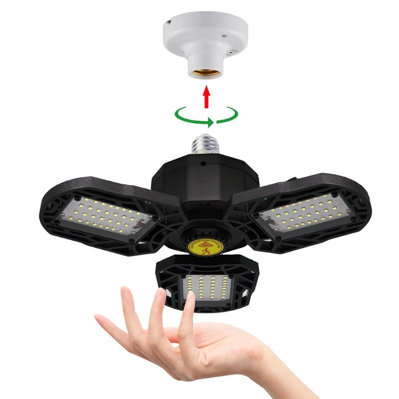 Thumbnail: LED Garage Light 60W Deformable LED Garage Ceiling Light With 3 Adjustable Panel