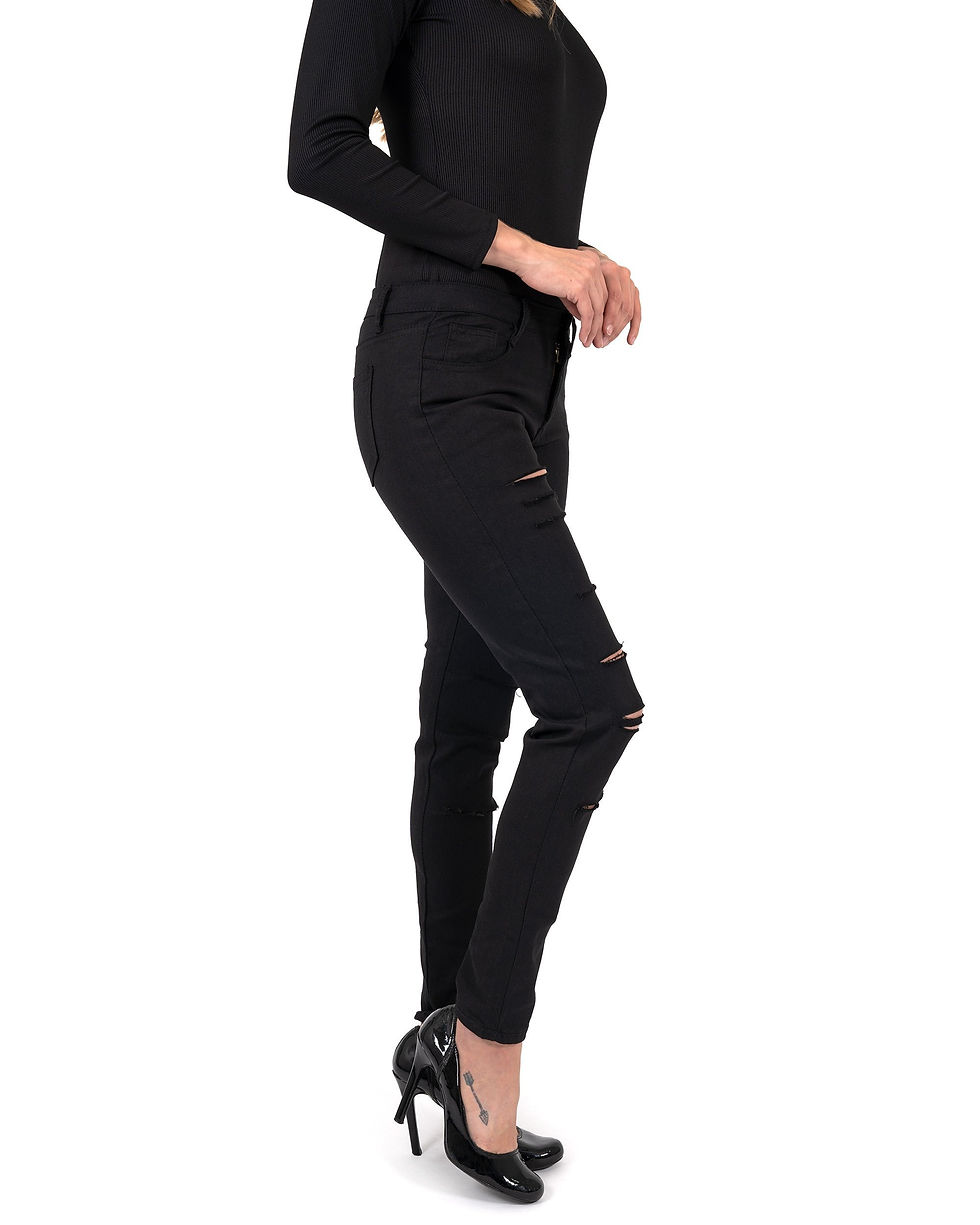 Thumbnail: Clifton Ripped High Waisted Skinny Jeans
