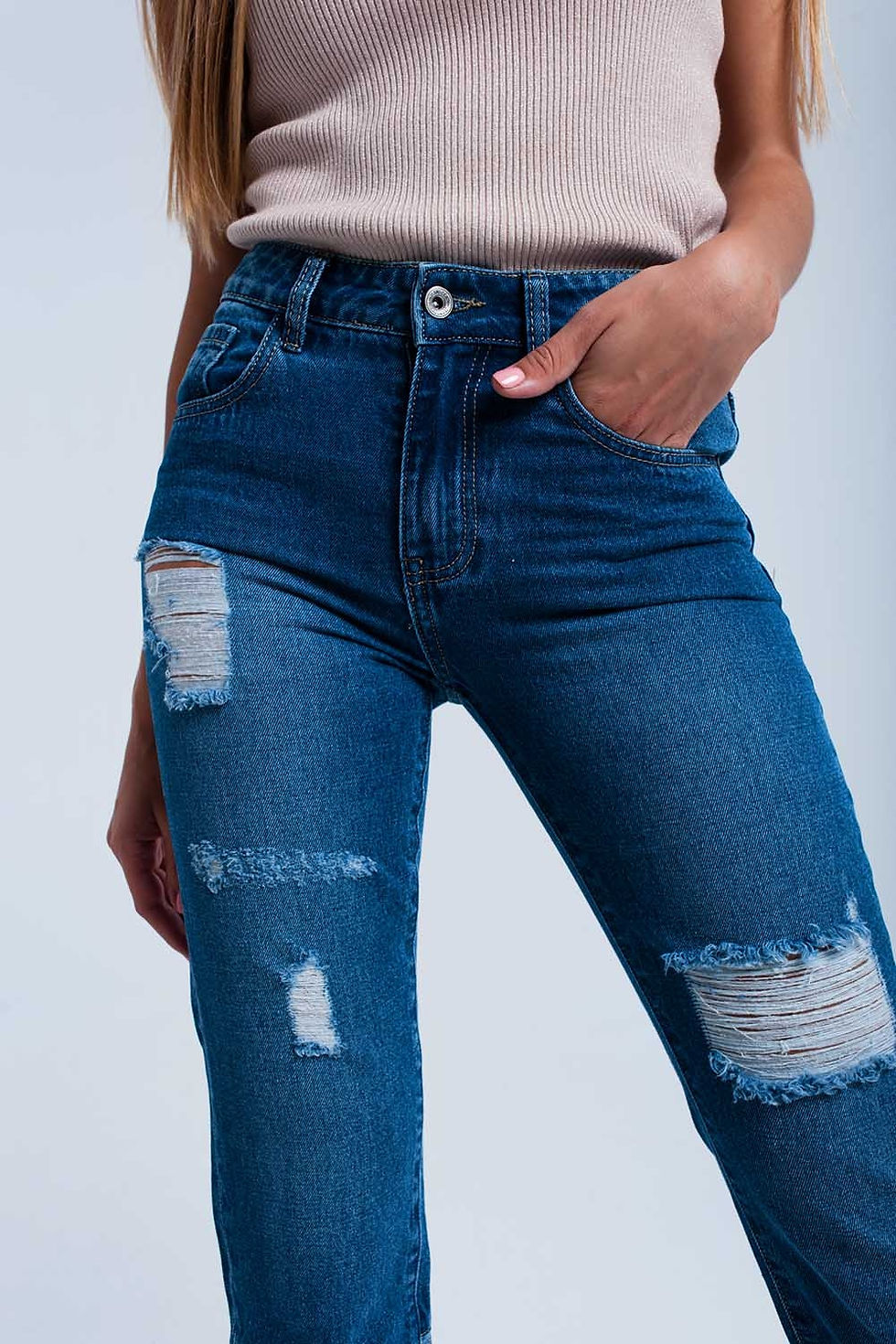 Thumbnail: Worn Straight Jeans