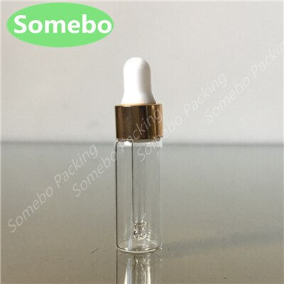 Thumbnail: 500pcs 5ml Transparent Empty Glass Bottles Aromatherapy Essential Oil