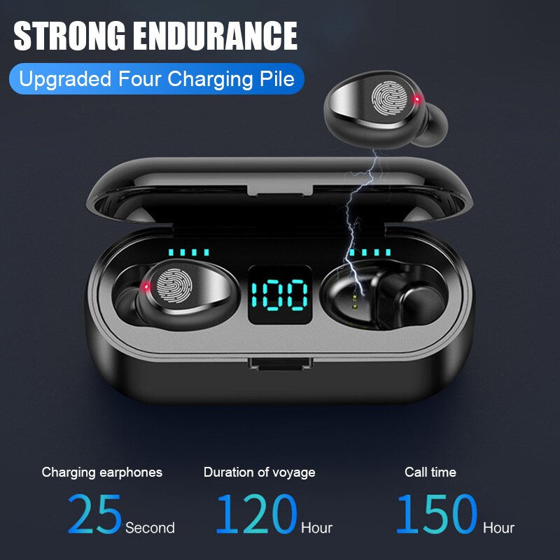 Thumbnail: F9 Wireless 5.0 Earphone TWS HIFI iOS/Android Phones HD Call