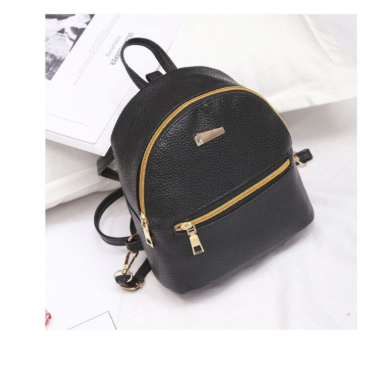 Thumbnail: PU Leather Shoulder Bag for Teenage Girls Multi-Function Small Bagpack Pouch